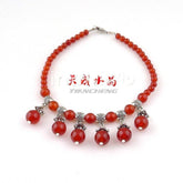 INPHIC-天然水晶 藏銀紅瑪瑙轉運圓珠腳鏈 鴻運當頭 簡約時尚唯美靚麗